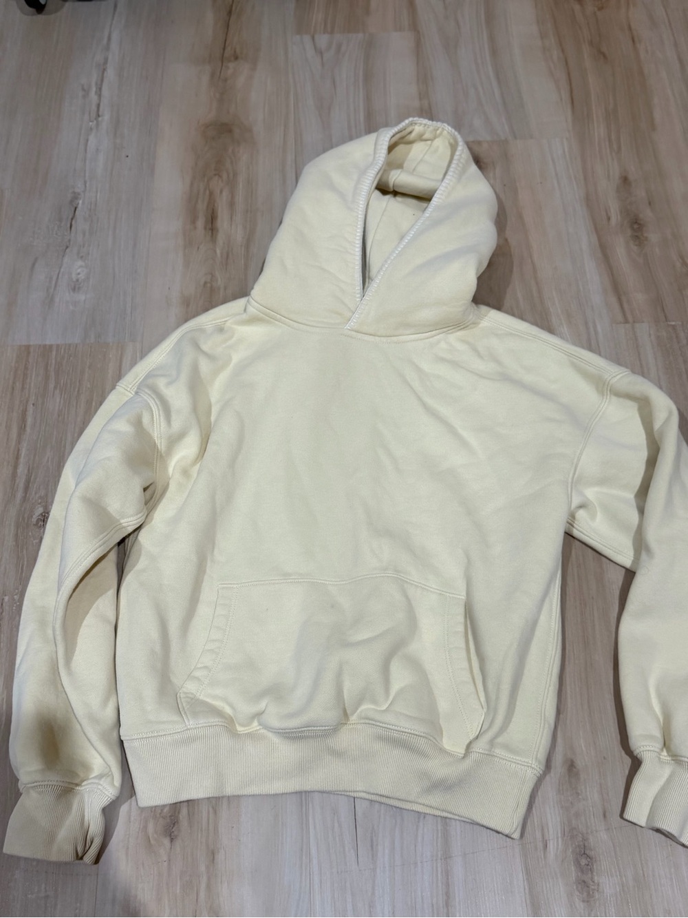 Cream Pullover Hoodie Sweatshirt